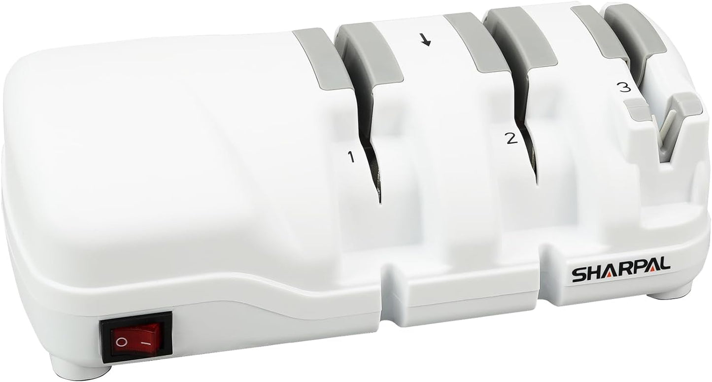 SHARPAL 198H Electric Knife Sharpener, Premium Durable Monocrystalline Diamond Wheels, Professional Knife Sharpening for All Knives–Japanese, Chef's, and Pocket Knives, Quick & Effortless Razor-Sharp