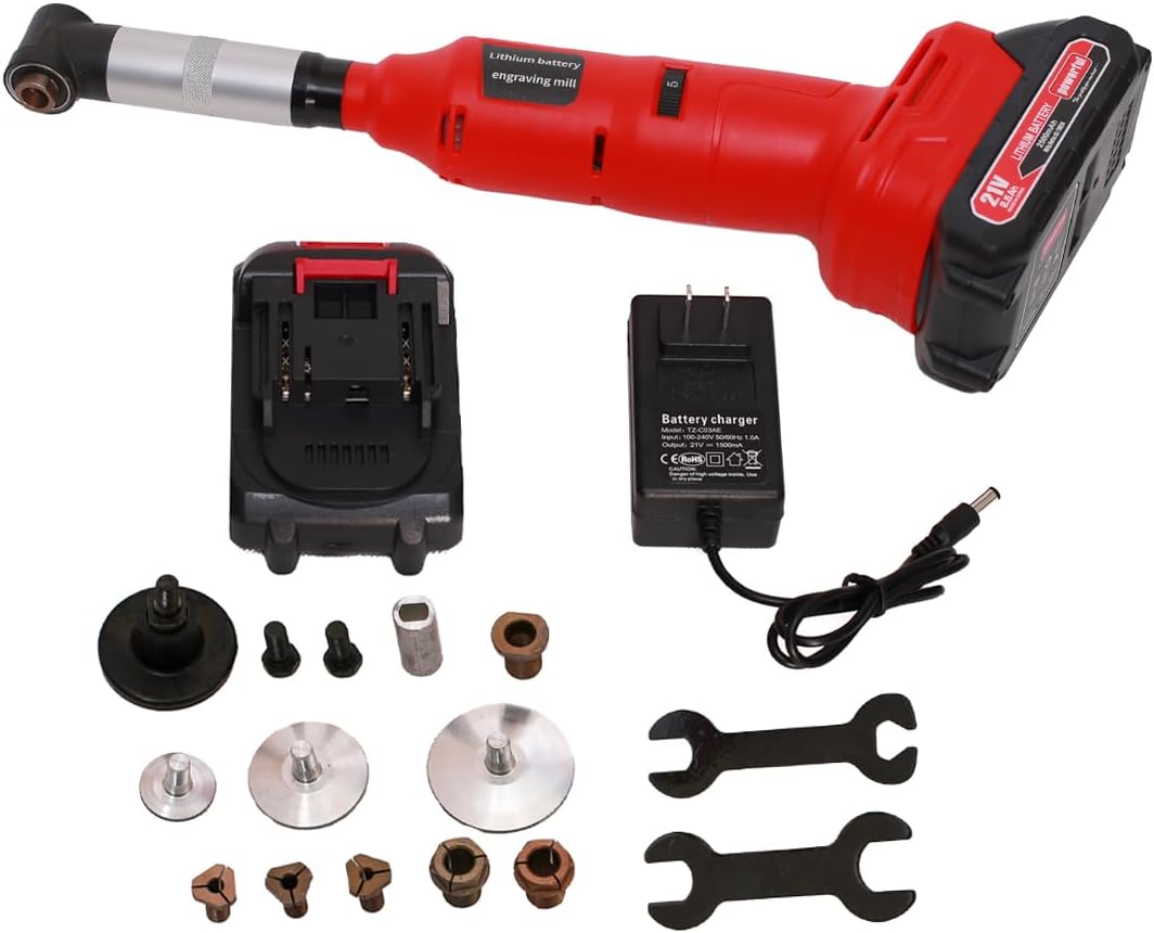 600W Cordless Die Grinder Sander Polisher Grinding Tool for Contour Grinding, Cutting, Engraving, Polishing, Milling, 5 Variable Speeds, 15000 RPM, with Lithium Ion Batteries and Charger