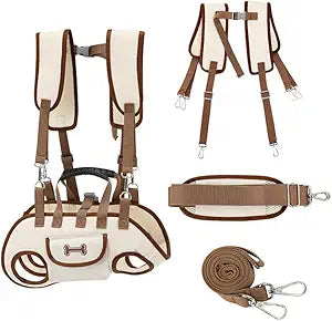 Dog Backpack Carrier for Small Dogs,Dog Lift Harness Adjustable Padded Breathable with Small Pet Treat Bag Straps for Disabled, Joint Injuries, Cars,Outdoor Hiking Pet(XL 19-28lb)