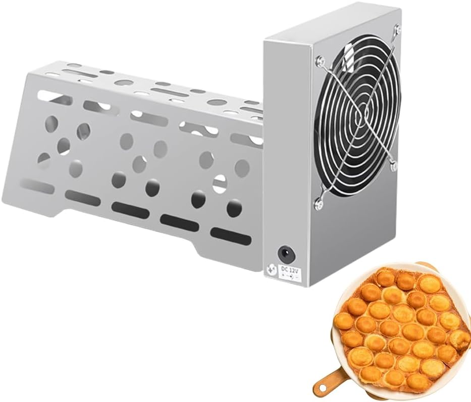 YUEWO Waffle Cooling and Shaping Machine Electric Egg Waffle Cooling Fan Egg Pancake Induction Drying Machine for Home and Commercial