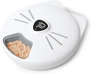 Catit PIXI Smart 6-Meal Feeder – Automatic and Customizable Feeding Schedule with App Support, White
