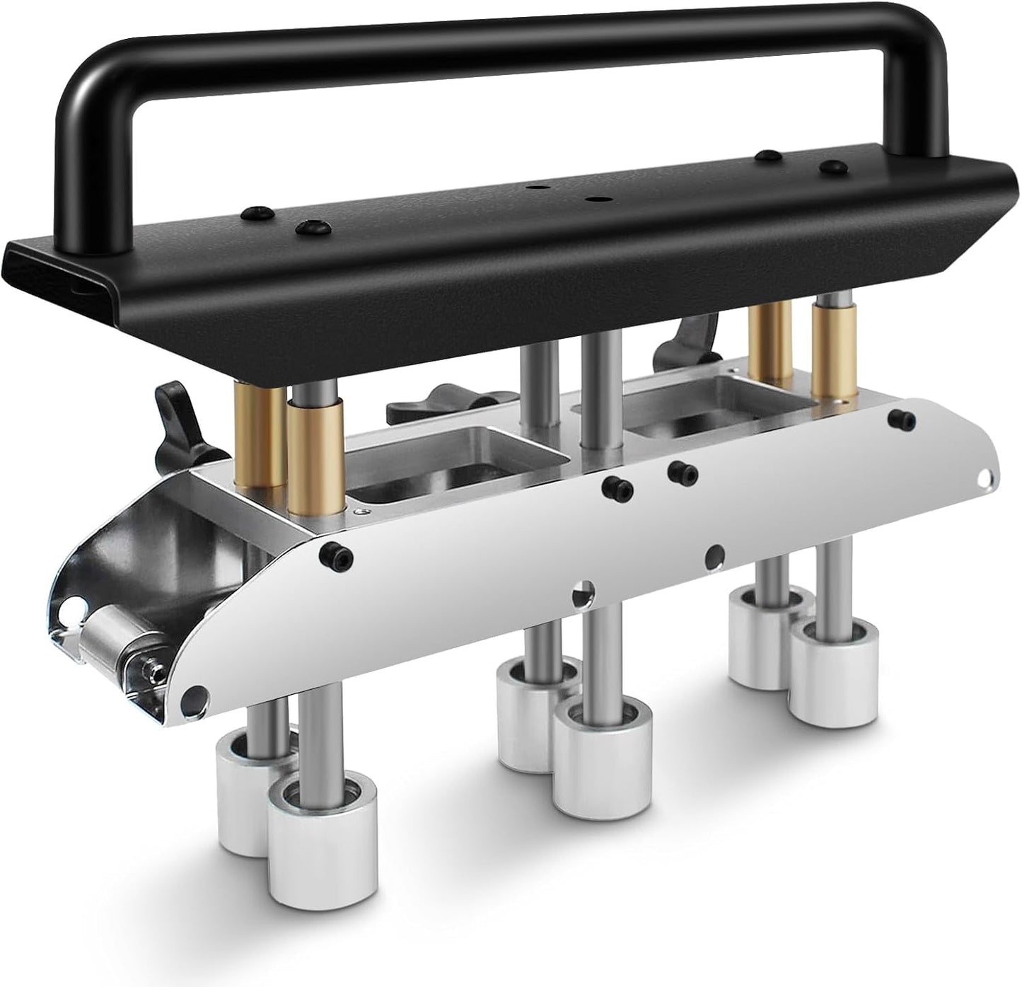 3 Station Roller, 0-90 ° Angle Large Radius Sheet Roller Bender, Aluminum Standing Seam Roofing Tools (Silver)