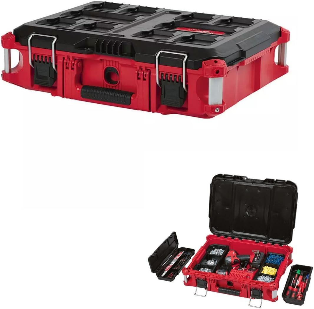 4822-8424 Packout Tool Box, Black/Red, 22 In W X 16-1/4 In D X For Milwaukee Tool