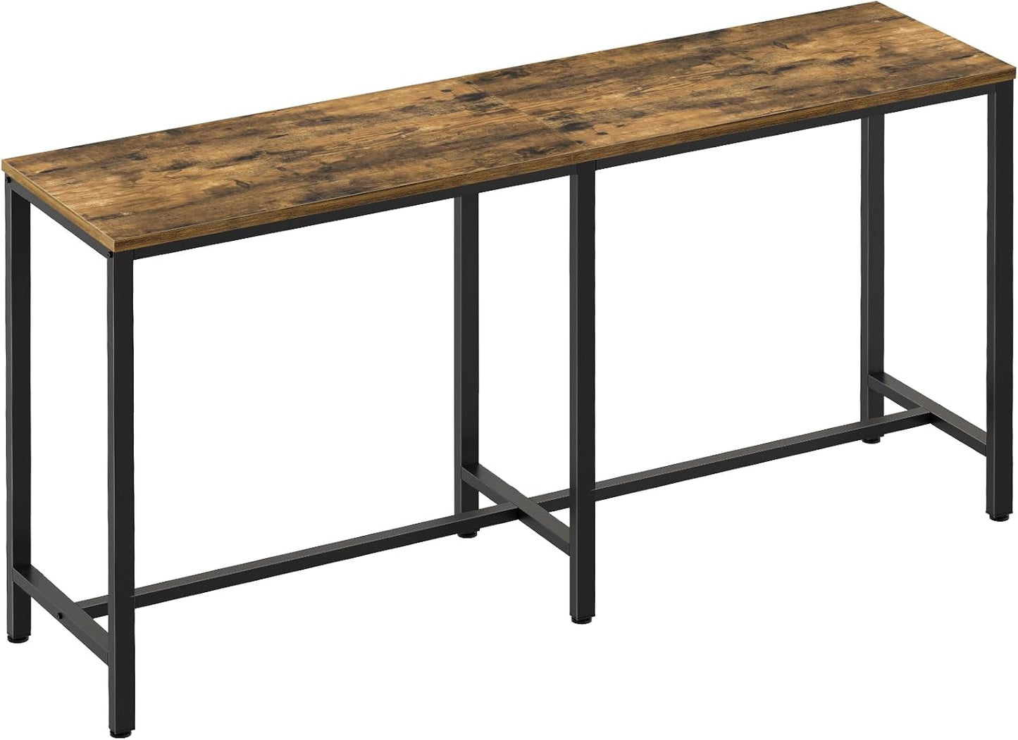 YATINEY 70.8" Long Bar Table, Counter Bar Height Table, High Top Table, Rectangular Hightop Table, Bar Pub Table, for Kitchen, Living Room, Dining Table, Entryway, Rustic Brown and Black BT08BR