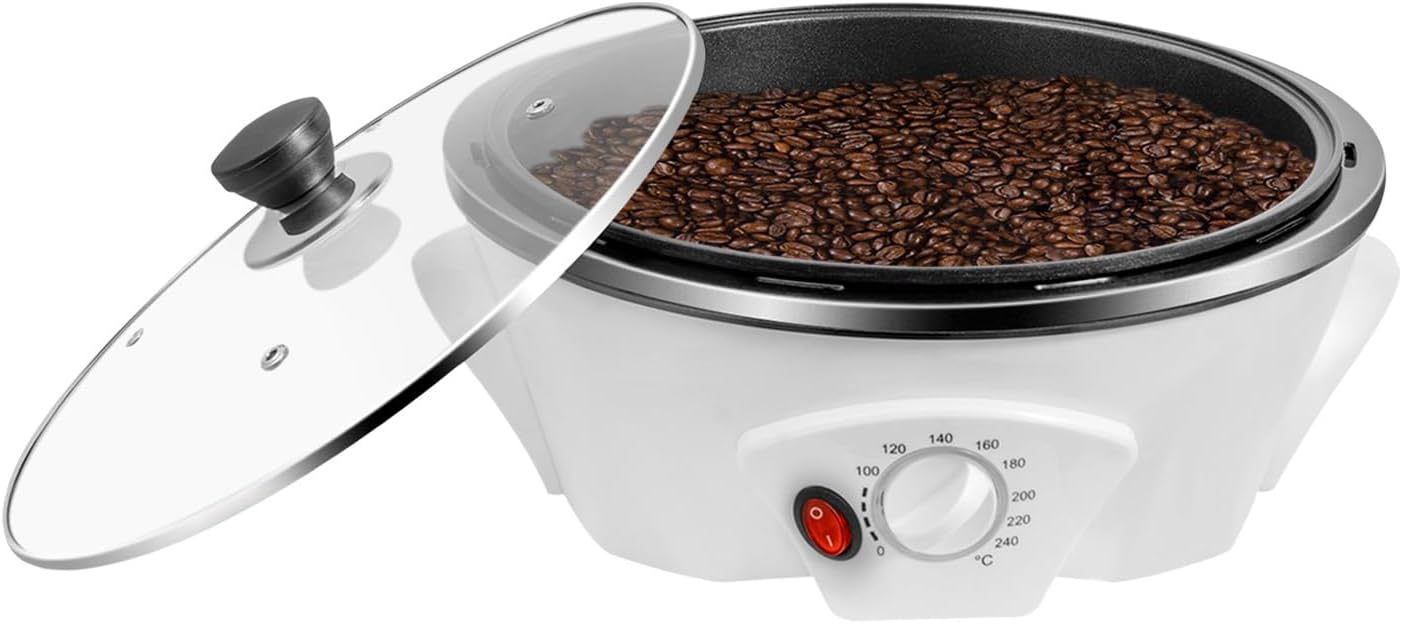 110v Upgraded Electric Coffee Bean Roaster 1.1lbs, Household Electric Coffee Bean Roaster For Baking Peanuts, Melon Seeds, Soybeans