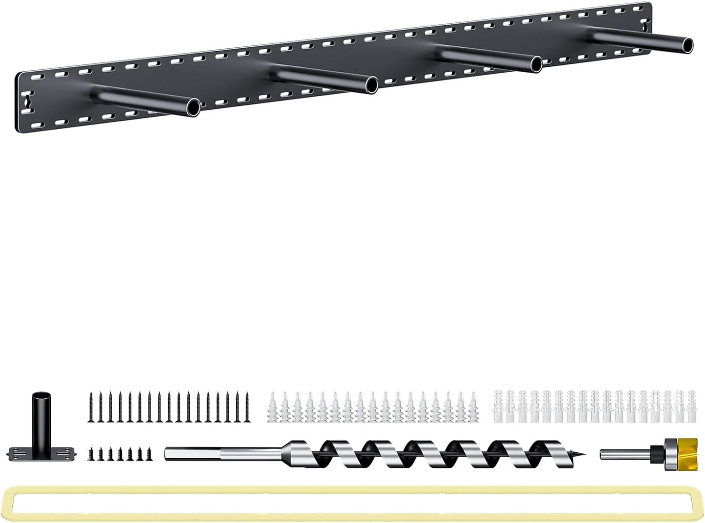 1 Pack Large Shelf Brackets Long Floating Shelf Bracket Invisible Floating Shelf Hardware Heavy Duty Floating Mantel Brackets(43"X8"X3" with Tools)