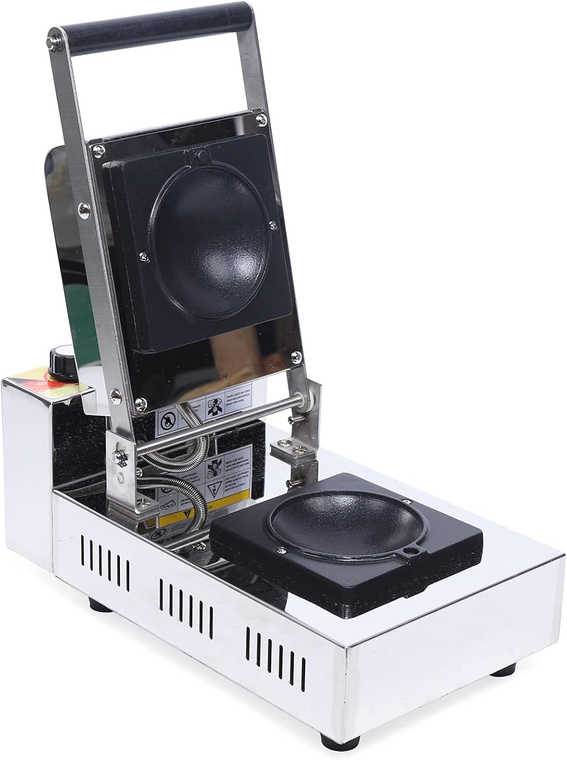 Mini Waffle Maker 1000W Electric Double-sided Heating Waffle Panini Press Machine Stainless Steel Uniform Heating Waffle Bowl Maker Ice Cream Waffle Makers Panini Press Machine Maker