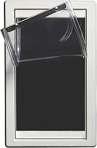 IDEAL PET PRODUCTS Since 1979 Ideal Pet Products Screen Guard Pet Door, Medium, 7" x 11.25" Flap Size, White