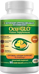 Ocu-GLO Canine Vision Supplement for Small Dogs 10 lb and Under-90 Liquid Gel Caps