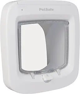 PetSafe Microchip Cat Door, Exterior or Interior Pet Door - Multi-User RFID Access Up to 40 Pets, 4-Way Locking, Weatherproof, DIY Easy Install, Hardware Kit; Privacy for Cat Litter Box or Pet Feeder