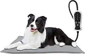 TJOY Pet Heating Pad Electric Heating Pad for Dogs and Cats Indoor Warming Mat Heated Pet Bed with Auto Power Off (Large: (32''x20''))