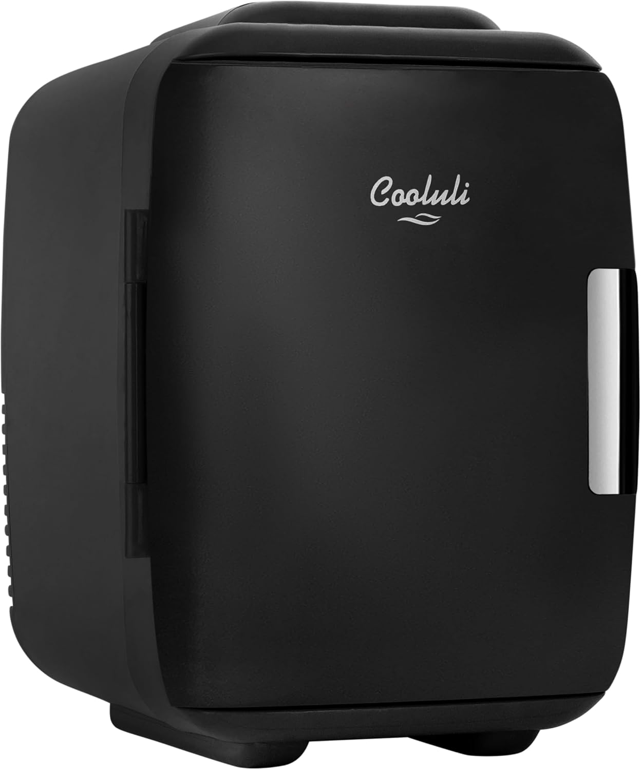 Cooluli Mini Fridge for Bedroom - Car, Office Desk & Dorm Room - Portable 4L\/6 Can Electric Plug In Cooler & Warmer for Food, Drinks, Skincare Beauty & Makeup - 12v AC\/DC & Exclusive USB Option, Black