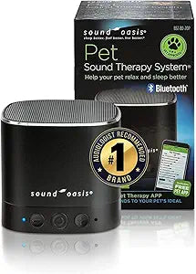 Sound Oasis Pet Bluetooth Sound Machine, 20 Dr Developed Calming Sounds to Soothe, Relax, Separation, Anxiety, Stress Relief, Sleep for Canine, Puppy, Dog, Cat for Storms, Fireworks, Barking, Travel