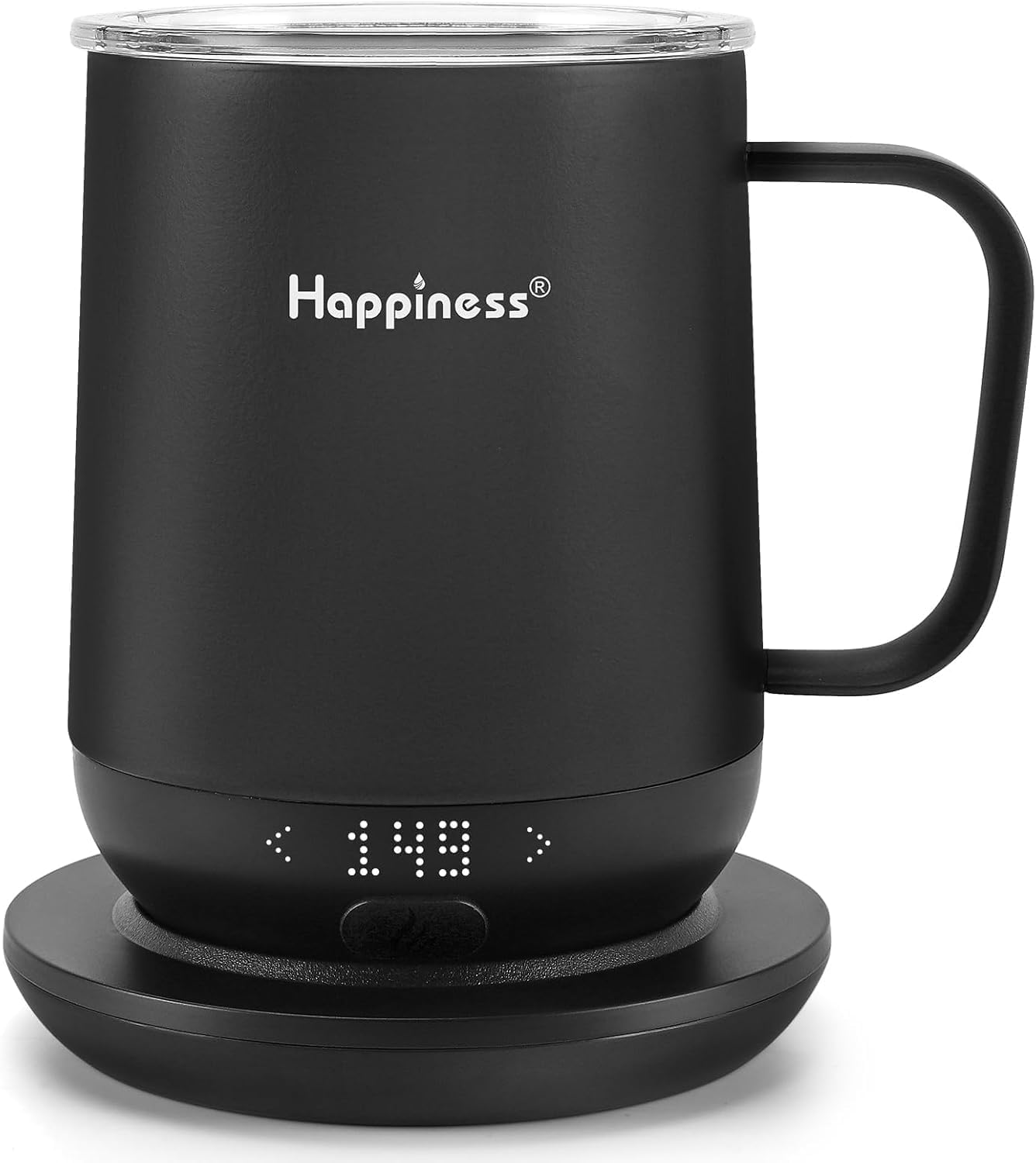 Happiness Smart Heated Coffee Mug,12oz Rechargeable Electric Self Heating Temperature Control Coffee Cup