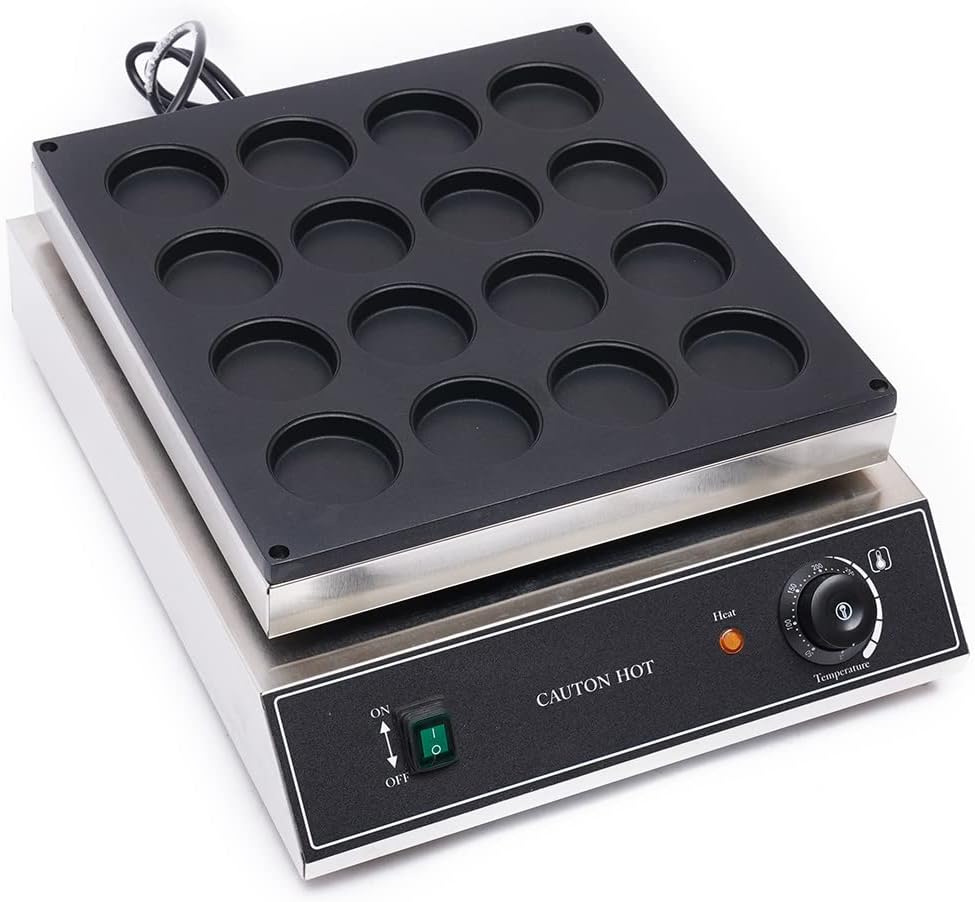 Red Bean Cake Baker,Commercial 110V Nonstick,Electric Waffle Maker,Machine 16pcs Dutch Pancake Baker for Home and Restaurants 1700W 