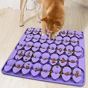 Snuffle Mat for Large Dogs,Silicone Slow Feeder Lick Mat for Slow Down Feeding,Encourages Natural Foraging Skill,Relieving Stress,Interactive Feed Game Toy for All Breed Dogs
