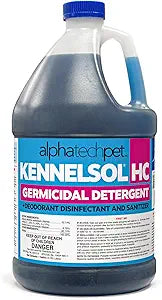 KennelSol HC 1-Step High Concentrated Kennel Cleaner - 1 Gallon Liquid Disinfectant, Effective Against Bacteria and Viruses, Deodorizer by Alpha Tech Pet