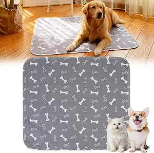 Puppy Pads with pheromones, 2026 Upgraded Washable Puppy Pads for Dogs & Cats, Pee Pad - Leak & Odor Waterproof, Non-Slip Base, Easy to Clean & Reusable (Grey, M: 27.6" × 31.5")