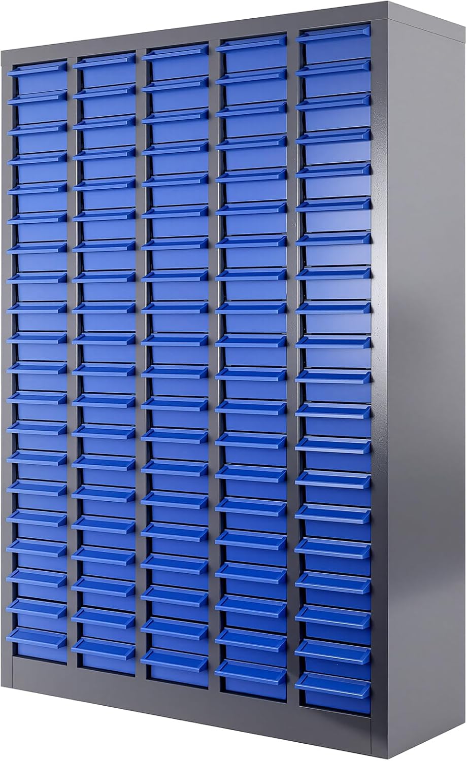 Part Cabinet with 40 Drawers, Shelves & Label Stickers Bolt and Nut Organizer Bolt Bin Cabinets, Stainless Steel Tool Storage Cabinet for Hardware Organization Small Items (100 Drawer Stainless Steel)