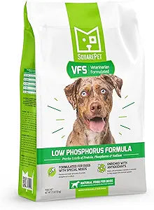 SquarePet VFS Low Phosphorus Formula Special Needs Dry Dog Food Made with Cage Free Turkey and Whole Eggs 22lb