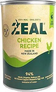 ZEAL New Zealand Wet Dog Food – High Protein, Pure Nutrition, Grain-Free with Superfoods (Chicken, 13.76oz Can 12-Pack)