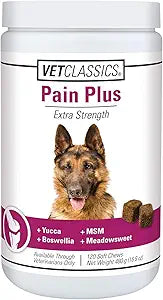 Vet Classics Pain Plus Extra Strength Health Supplement for Dogs - 120 Soft Chews
