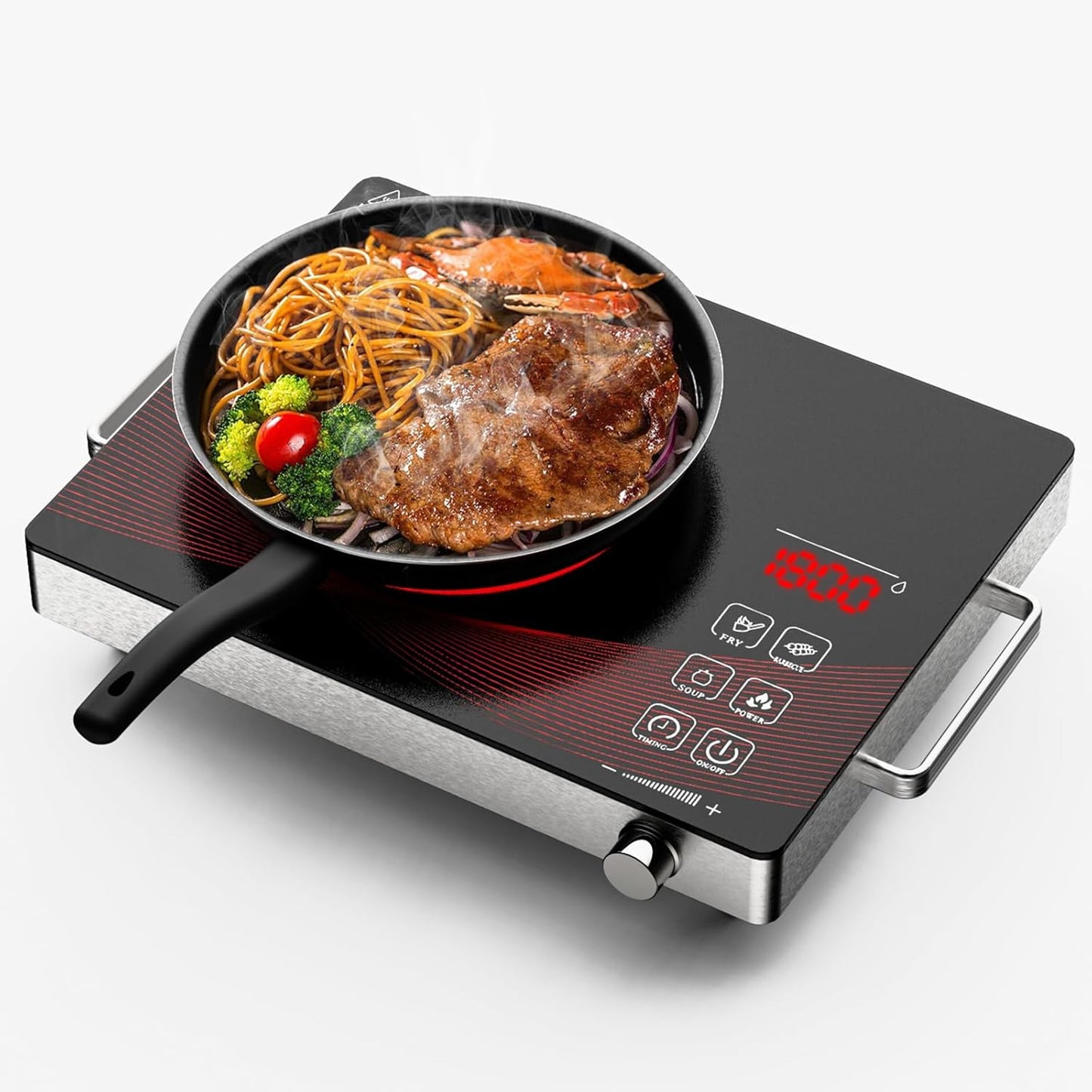1800W Portable Infrared Cooktop Single Burner Electric Stove Ceramic Glass Electric Hot Plate Cooktop electric burners for cooking stove cocina electrical eléctrica para cocinar eléctrica