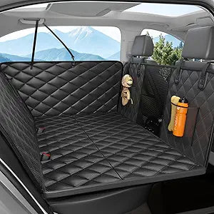 Dog Car Seat Cover for Back Seat, Hard Bottom Back Seat Extender for Dogs - Supports 400lbs, 2025 New Waterproof, Scratch Resistant, Anti Slip Portable Dog Hammock,Suitable for Cars, SUVs and Trucks