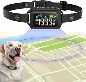 My Pet Command Wireless GPS Dog Fence No Wires & No Base Transmitter Outdoor Radius Coverage 33-1999 Yards IPX7 Waterproof Collar w/Tone, Vibrate & Safe Static Modes Fits Dogs 8″-28″ Neck (S to XL)