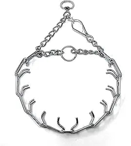 Herm Sprenger Prong Dog Training Collar with Quick Release Ultra-Plus Chrome Plated Steel Pet Pinch Collar for Dogs Anti Pull Training Collar 3mm x 21-22in Medium