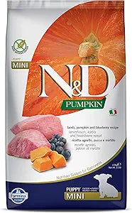 FARMINA Dry Mini Puppy Food, Lamb, Pumpkin and Blueberry Recipe, 5.5 lbs