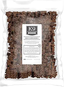 K9 Connoisseur Beef Lung Dog Training Treats All Natural & Lean, USA Made Single Ingredient, Bulk Dogs Treat, Grain Free, for All Breeds & Sizes - 2.5 Lbs