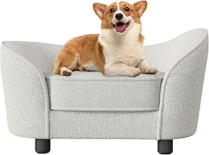 GarveeLife Pet Sofa Bed, Chenille Sofa with Washable Cushions, Suitable for Cats and Dogs