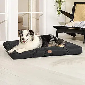 Bedsure Extra Large Dog Bed - Washable Giant Pet Bed Mattress with Oxford Fabric, Water Resistant Flat Pet Pillow Bed for XL Dog Crate, 44x35x4, Black