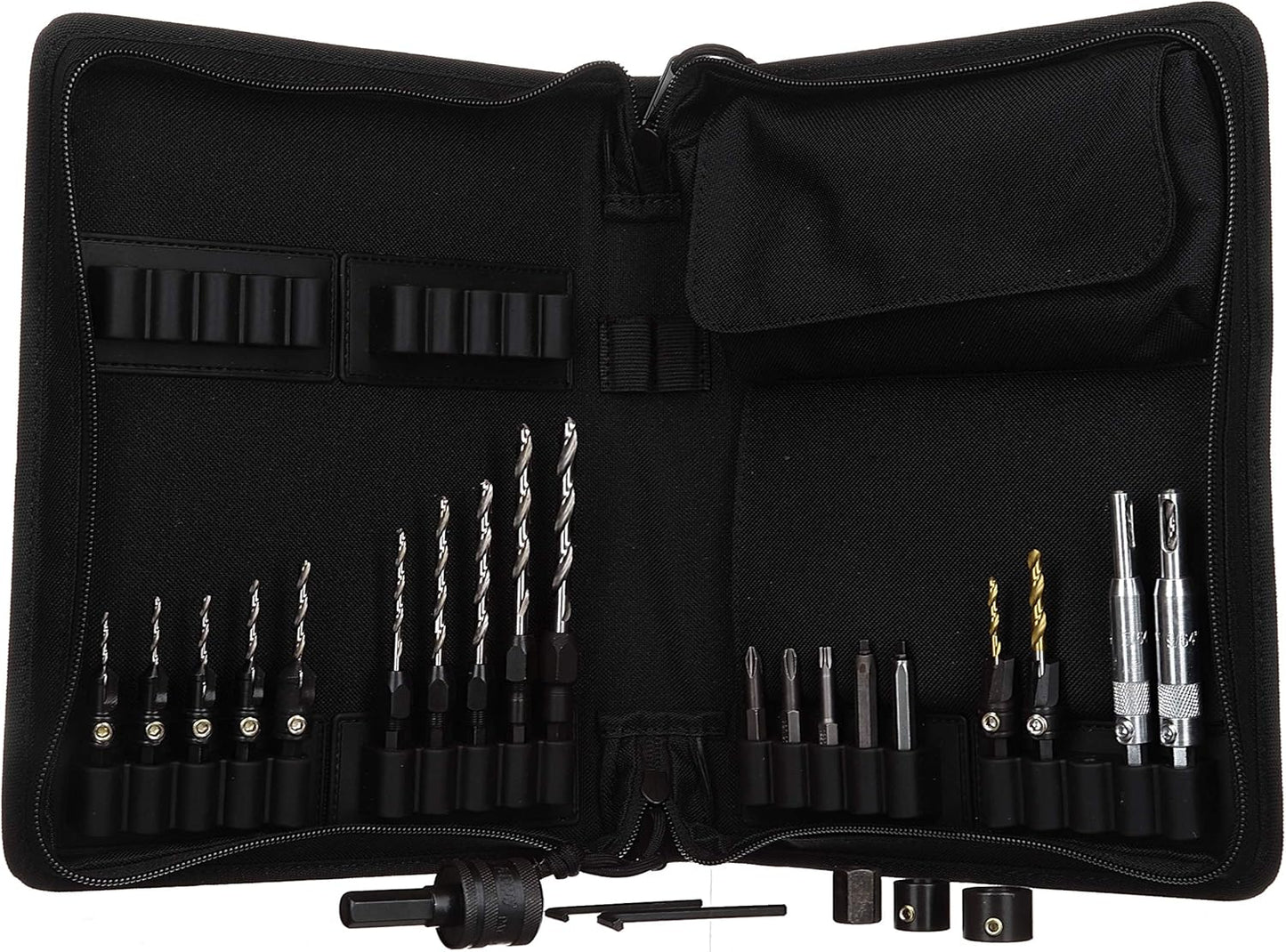 Make it Snappy Deluxe Tool Book - Builders Kit, 5-Pc Countersinks, Drill Adapters, Driver Bits, Depth Stop, Chuck, Counterbores, Hinge Bits