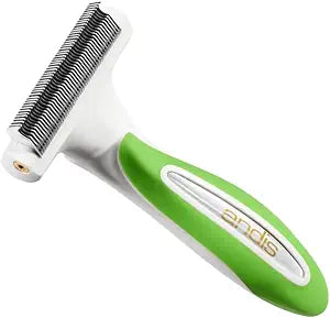 Andis Premium Fine-Tooth Deshedding Rake - White-Green