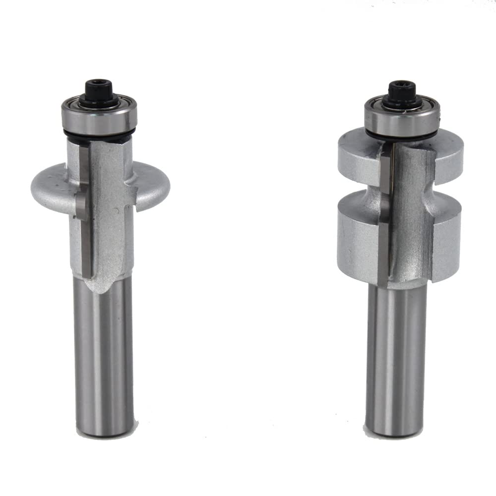 Infinity Cutting Tools 1\/2" Shank, T & G Floor Making Set, 1-1\/8" C.D. x 1-1\/8" C.H.| Carbide Tip | Heavy-Duty | for Handheld Or Table Mounted Wood Router