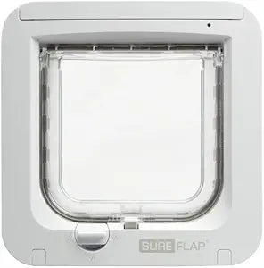 SureFlap - Sure Petcare Microchip Cat Flap, White, Scans Pet's ID on Entry, Check Your Cat's Size,Flap Opening is 4 3/4â€ (H) by 5 5/8â€ (W)