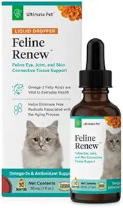 Ultimate Pet Nutrition Feline Renew, Advanced Omega-3 Immune, Joint, and Skin Connective Tissue Support Supplement for Cats, 30 Servings