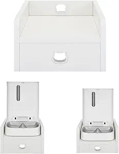 Raised Pet Feeder Stand for Cats & Dogs Neck Health, Holder for Pet Automatic Feeders, Pet Water Dispenser Stand, Adjustable Height Elevated Shelf for PETKIT, PETWANT and Most Pet Feeders