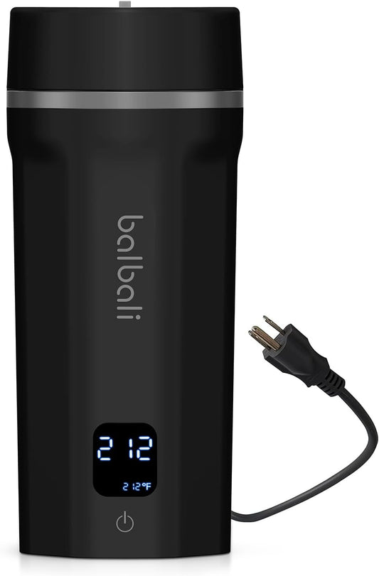 balbali 18.6oz Portable Kettle for Travel 100-250V Dual Voltage for International\/Global\/Europe - 6 Preset Travel Electric Kettle Hot Water Boiler\/Heater\/Warmer\/Tea Maker - Black