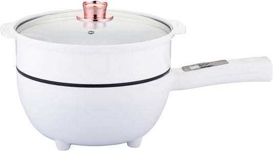 TYXFSMYXGS Multifunctional electric hot pot with a 3.6L\/4.6L\/5.6L borosilicate glass body, dual power settings, and a non-stick inner pot for steaming, frying, boiling, and stir-frying. 6.6L