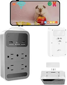 160Â° Wide Angle 4K HD Charger Camera,Security Indoor Camera,Outlet Camera for Home/Office/Pet/Indoor,Wall Camara Outlet with Motion Detection,Pet Monitor Cameras (CAM GR)