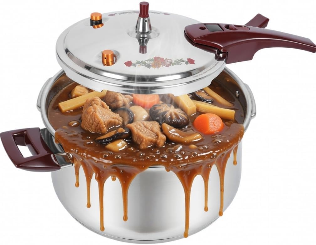 2024 Upgrade Stainless Steel Pressure Cooker, 80KPA Mini Pressure Cookers for Induction, Gas And Electric Stoves,with Ergonomic Handle and Security Guard (9.5 Quart),