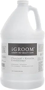 iGroom Charcoal Keratin Dog Conditioner, Luxury Pet Beauty Care, Repairs Enhances Adds Moisture, Made in USA, Summer Fig, 1gal