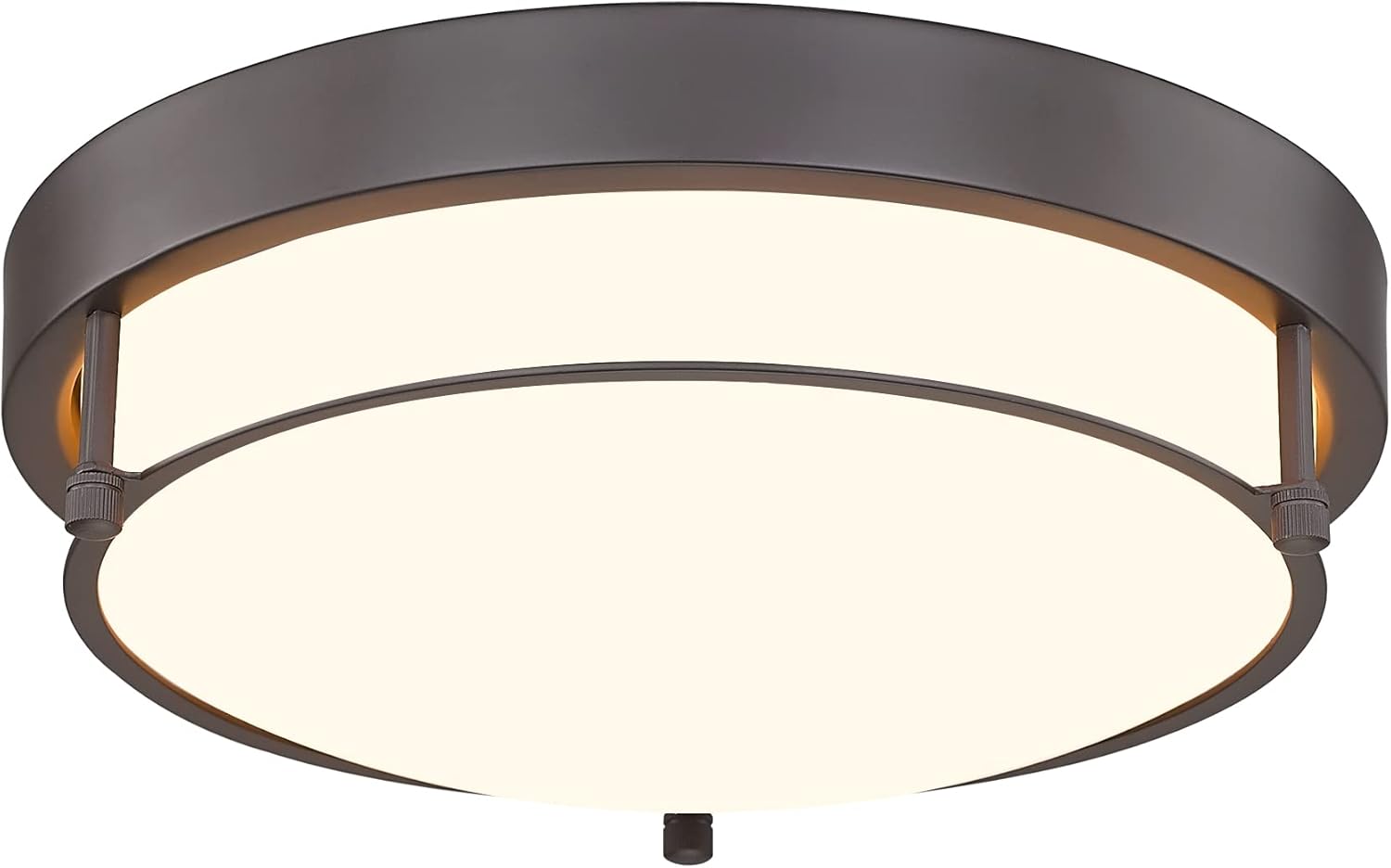 Cargifak 12 inch Flush Mount Ceiling Light, 2-Light Close to Ceiling Light Fixtures with Oil Rubbed Bronze Finish for Bathroom Bedroom Kitchen Hallway, 4822-ORB
