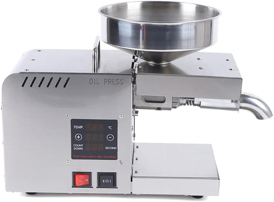 1500W Oil Pressing Machine, Cold & Hot Pressing Electric Oil Mill with Intelligent Temperature Control and Digital Temperature Adjustment, Oil Extraction Machine For Oil Content Above 25% Crops