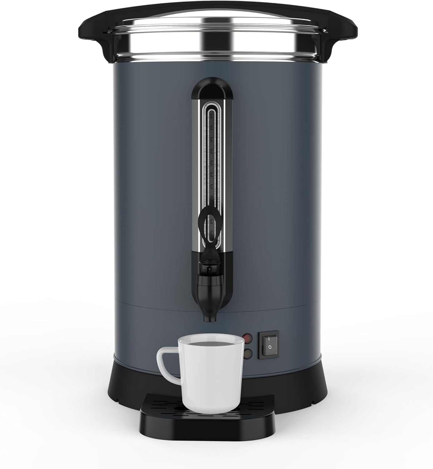 ExploreHorizon 80 Cup Commercial Coffee Urn - 12L\/3.2Gal Stainless Steel Electric Coffee Maker With Double Wall Insulation, Hot Beverage & Water Dispenser for Weddings, Parties, Catering, Buffets