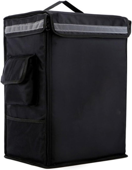 FANIVIN Storage Bag Container Insulated Bags For Food Delivery Bag Divider Waterproof Grocery Cooler Catering Carrier Bag Black 42L(H18.5xL13.4xW9.8 inch)