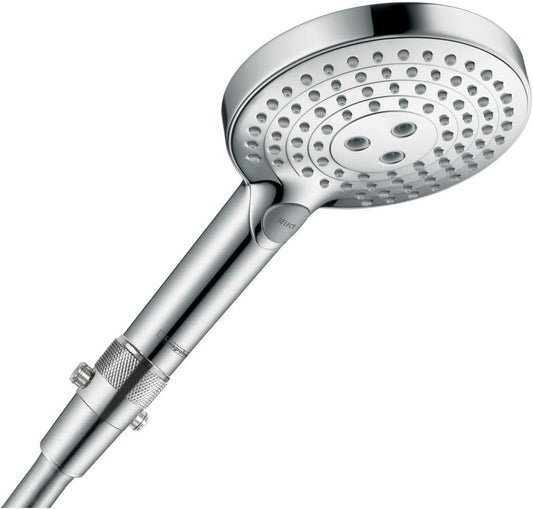 Hansgrohe Raindance Select S 5-inch Modern Handheld Shower Head 3-Spray in Chrome, 04903000